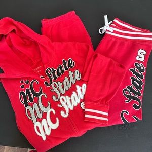 NC STATE wolfpack joggers jacket sweatsuit XS-S